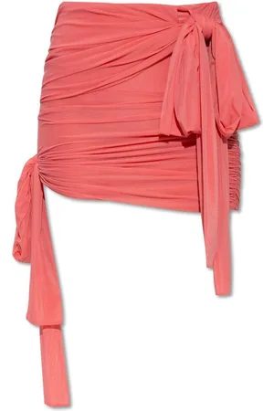 BLUMARINE Ruched Detailed Asymmetric Mini Skirt