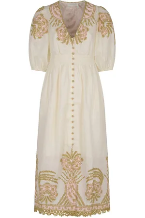 ZIMMERMANN Waverly Embroidered Midi Dress