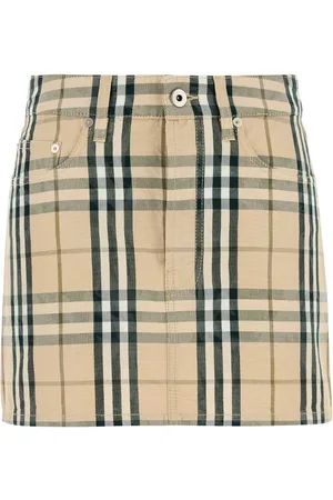 Burberry Embroidered Denim Mini Skirt