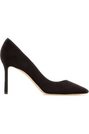 Jimmy Choo Dark Brown Suede Romy Pumps