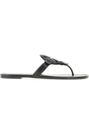 Tory Burch Black Leather Miller Sandals