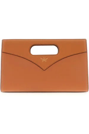 MCM Caramel Leather Diamond Small Handbag