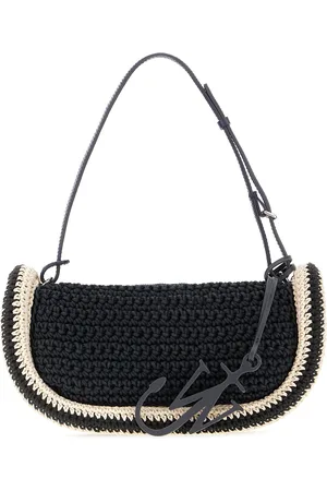 J.W.Anderson J. W. Anderson Midnight Blue Raffia Bumper-15 Shoulder Bag