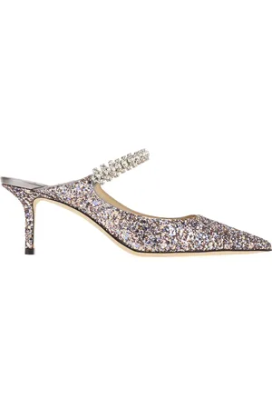 Jimmy Choo Embellished Fabric Bing 65 Slingbacks