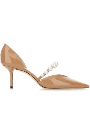 Jimmy Choo Biscuit Leather Aurelie Pumps