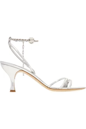 Salvatore Ferragamo Silver Leather Sandals
