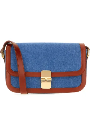 A.P.C. A. P.C. Denim And Leather Mini Grace Crossbody Bag