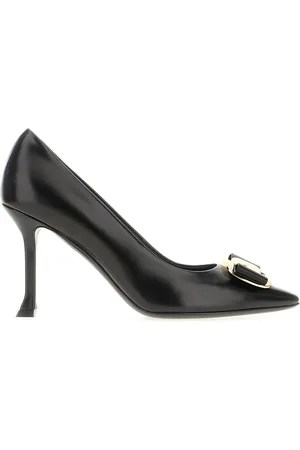 Salvatore Ferragamo Black Nappa Leather Pumps