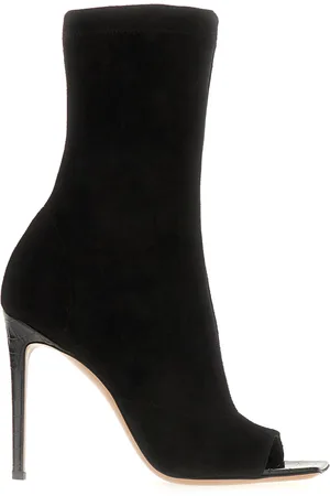 PARIS TEXAS Black Suede Ankle Amanda Boots