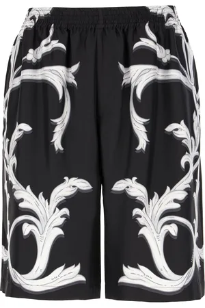 VERSACE Printed Silk Bermuda Shorts
