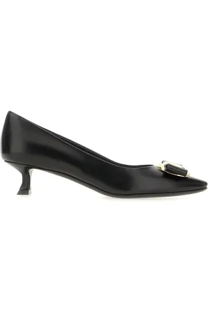 Salvatore Ferragamo Black Nappa Leather Pumps