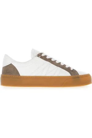 Moncler Two-tone Leather And Suede Monaco Sneakers
