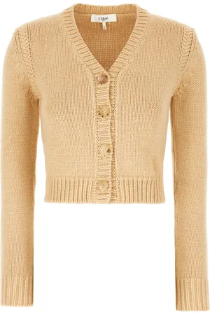 Chloé Beige Cotton And Cashmere Cardigan