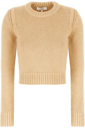 Chloé Beige Cotton And Cashmere Sweater