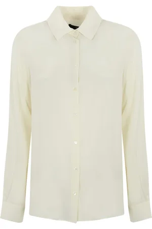 Max Mara Geo Shirt In Washed Crepe De Chine