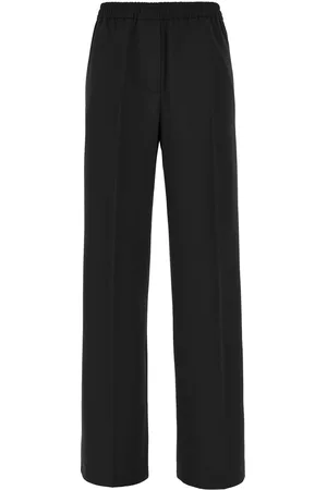 Max Mara Black Stretch Polyester Blend Pants