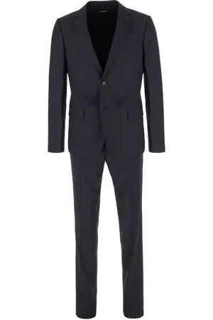 Ermenegildo Zegna Melange Blue Wool Suit