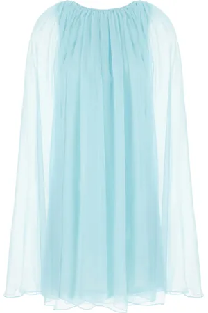 Max Mara Light-blue Silk Mini Dress