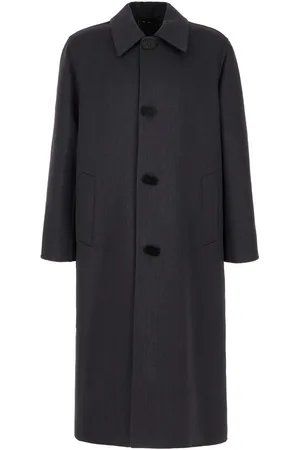 Fendi Dark Grey Wool Blend Coat
