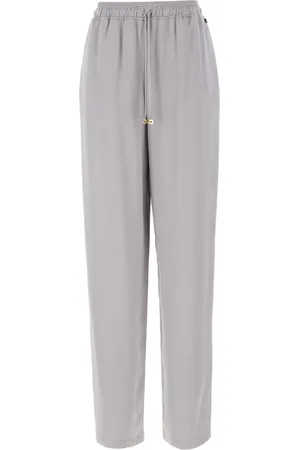 Elisabetta Franchi Grey Acetate Blend Pants