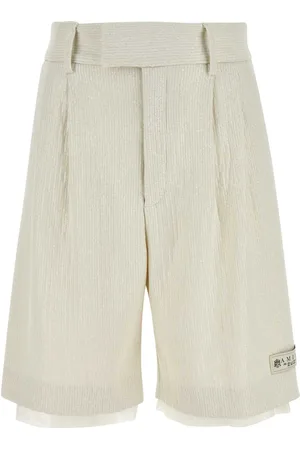AMIRI Ivory Stretch Polyester Bermuda Shorts