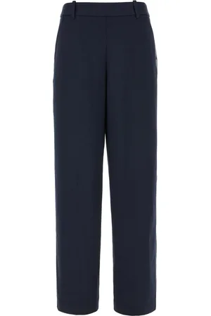 Circolo Navy Blue Stretch Cotton Pants