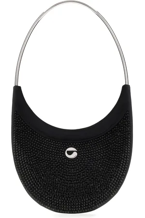 COPERNI Black Stretch Cotton Blend Ring Swipe Shoulder Bag
