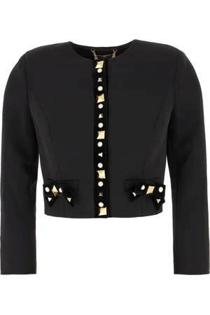 Elisabetta Franchi Black Stretch Polyester Blazer