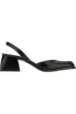 NODALETO Black Leather Bulla Jones Pumps