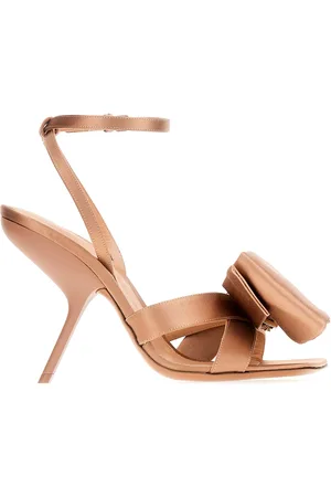 Salvatore Ferragamo Biscuit Satin Helena Sandals
