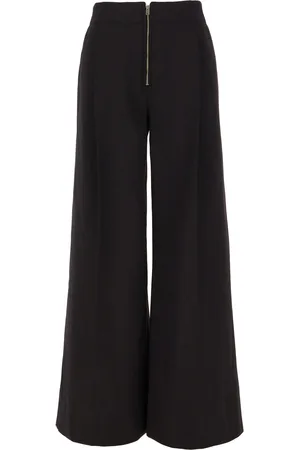 Proenza Schouler Black Stretch Wool Blend Pants