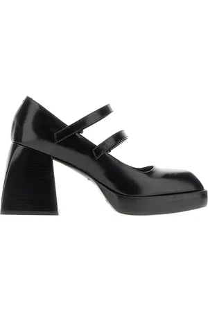 NODALETO Black Leather Bulla Babies 65 Pumps