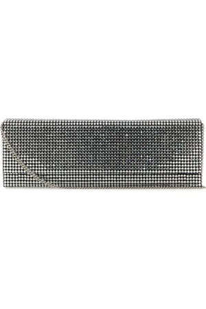 Amina Muaddi Embellished Satin Amini Paloma Clutch