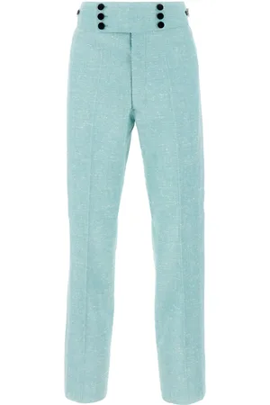 Maison Margiela Mint Green Linen Blend Pants