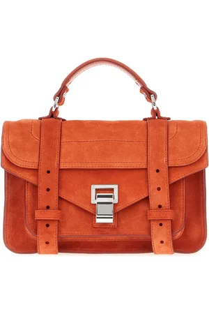 Proenza Schouler Orange Suede Medium Handbag
