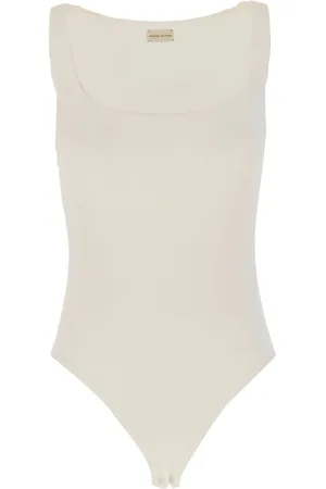 MAGDA BUTRYM Ivory Stretch Viscose Bodysuit