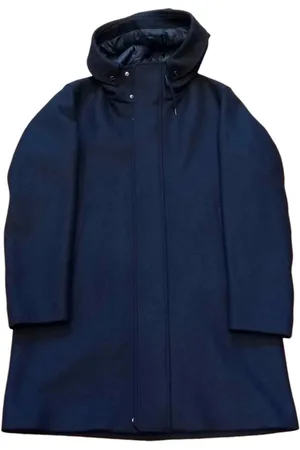 HERNO High Neck Straight Hem Hooded Coat