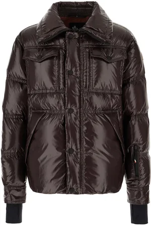 Moncler Aubergine Nylon Tecka Down Jacket