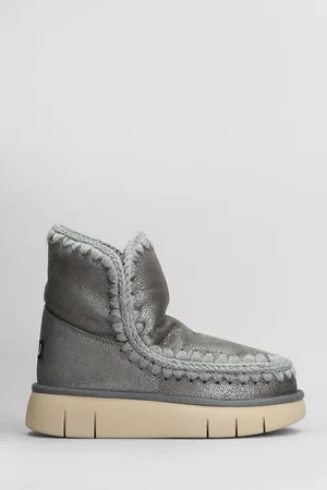 Mou Eskimo 18 Low Heels Ankle Boots In Leather