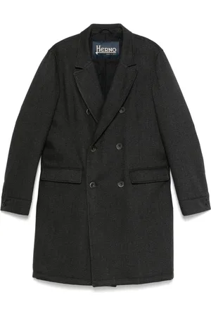 HERNO Dark Virgin Wool Coat