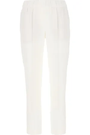 Brunello Cucinelli White Acetate Blend Pant