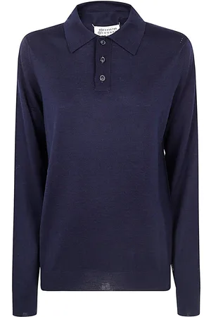 Maison Margiela Long-sleeved Knitted Polo Shirt