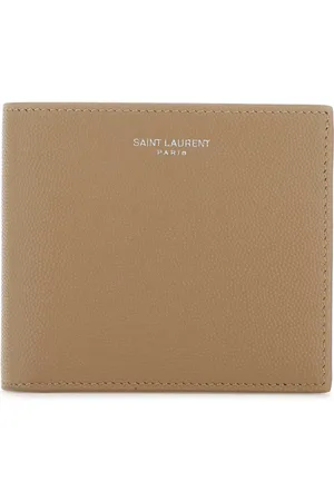 Saint Laurent Beige Leather Wallet