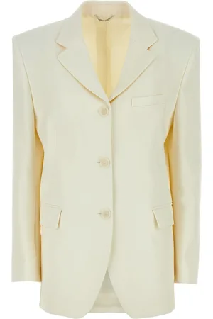 MAGDA BUTRYM Ivory Wool Blend Oversize Blazer