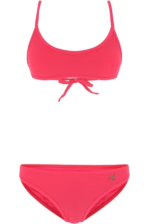 The Attico Fuchsia Stretch Nylon Bikini