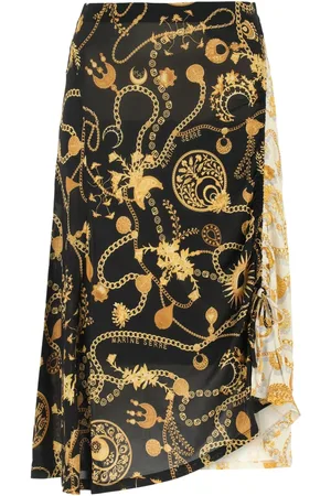 Marine Serre Printed Stretch Viscose Skirt