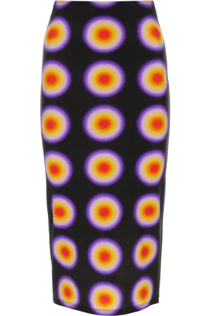 Sportmax Printed Nylon Blend Gestro Skirt