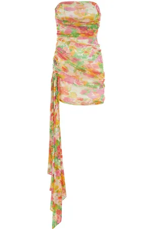 Saint Laurent Printed Tulle Mini Dress
