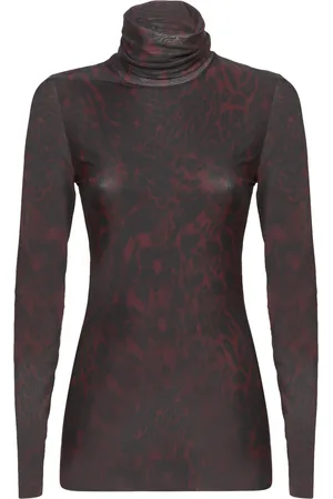 Ganni Mesh High Neck Top