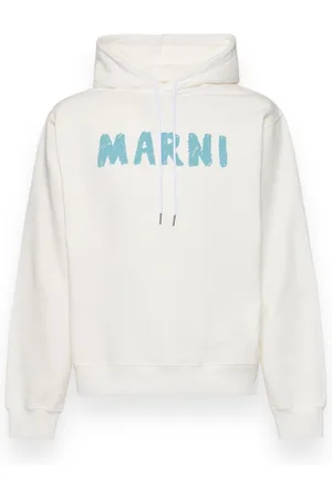 Marni Logo Printed Drawstring Hoodie